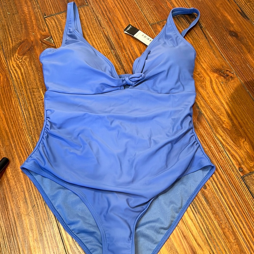 New Nicole Miller blue one piece swimsuit large